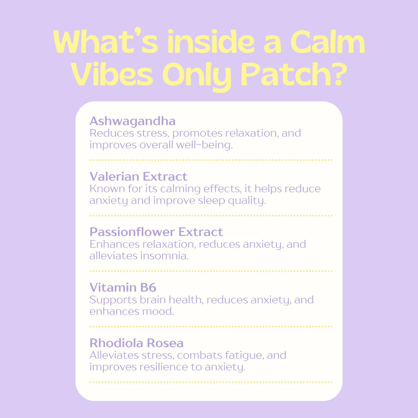 Calm Vibes Only (Calming Patch)